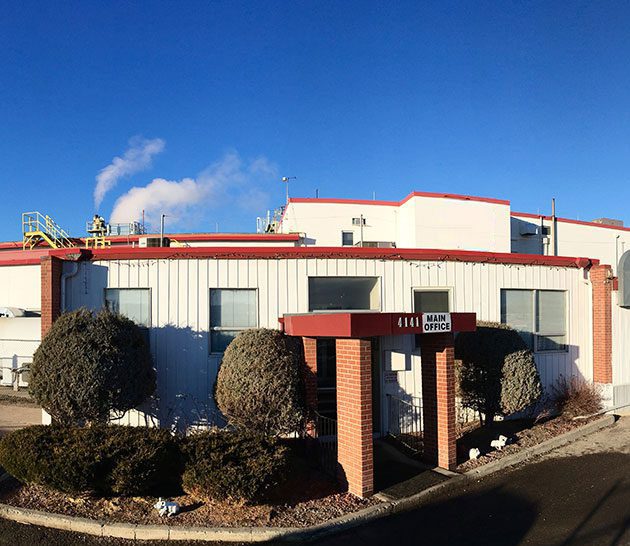 front of the Canada Packers Lethbridge plant