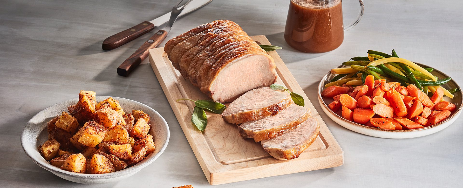 A homestyle prepared pork roast
