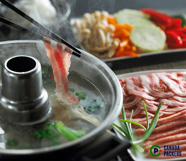Shabu Shabu belly slice hot pot.
